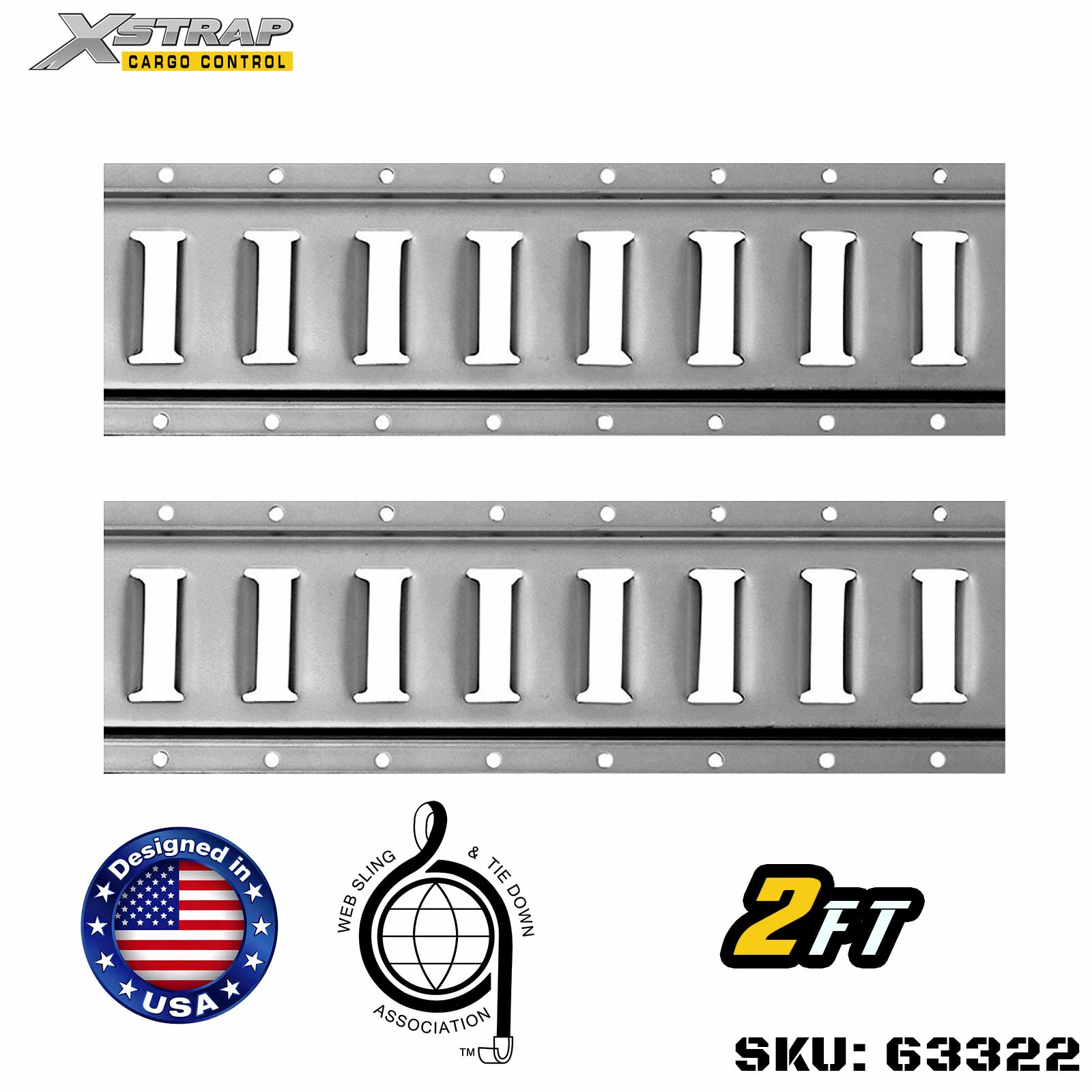 Xstrap 63322 2' Siri E Logistik Trek-Dibuat dengan keluli 12-tolok gred tinggi 6000LBS