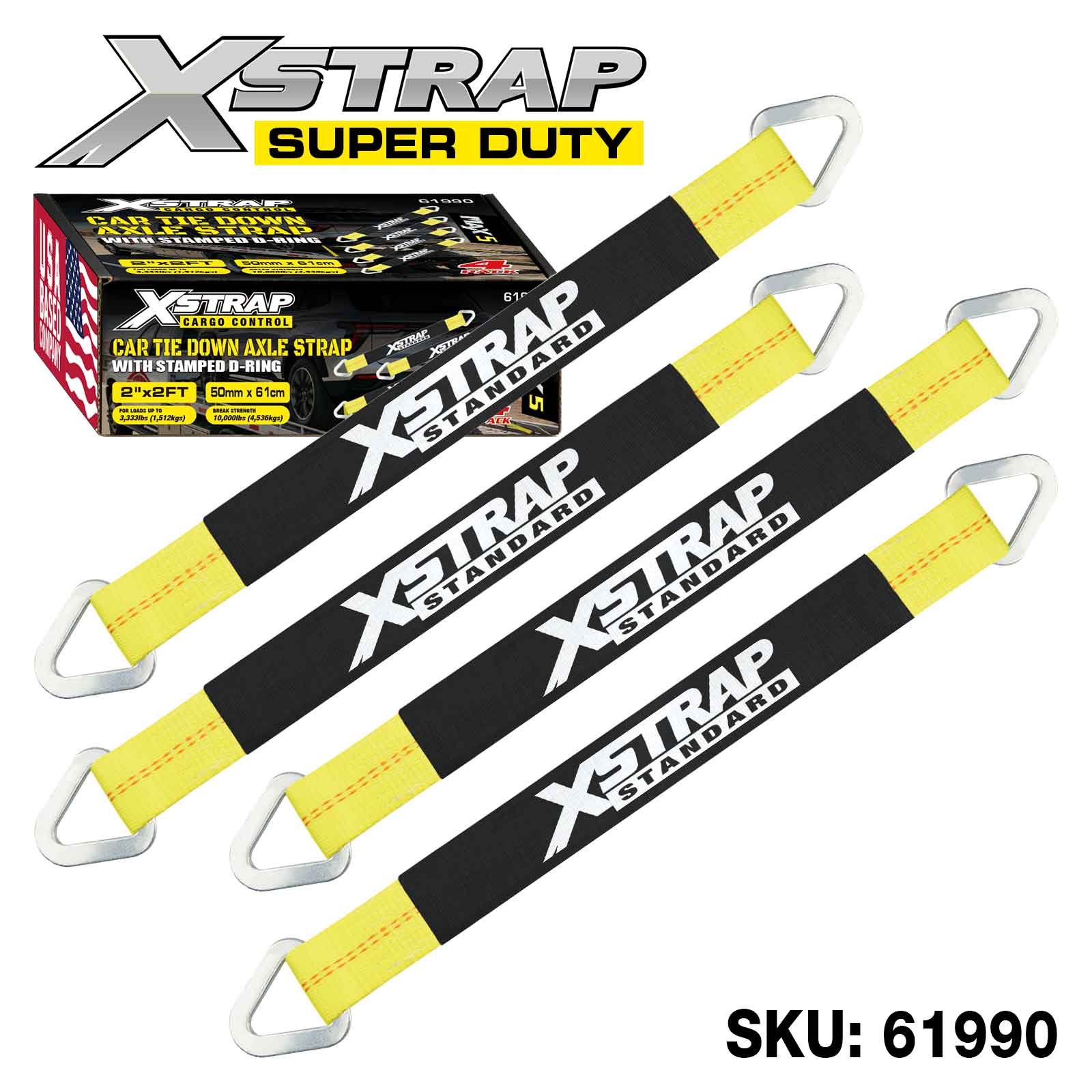 Xstrap 61990 4PK Tali Alex 3,300 paun SWL